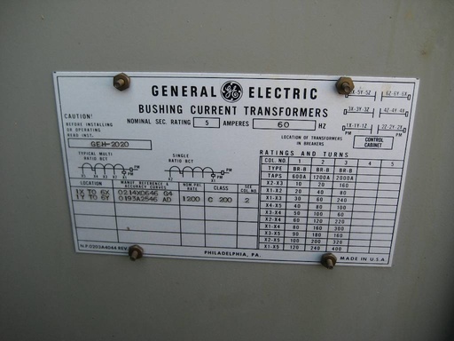 1200 Amp, GENERAL ELECTRIC, FKA-48.3-17000-6, 48.3 KV, 1982, 48 VDC, ML-14-0 MEC