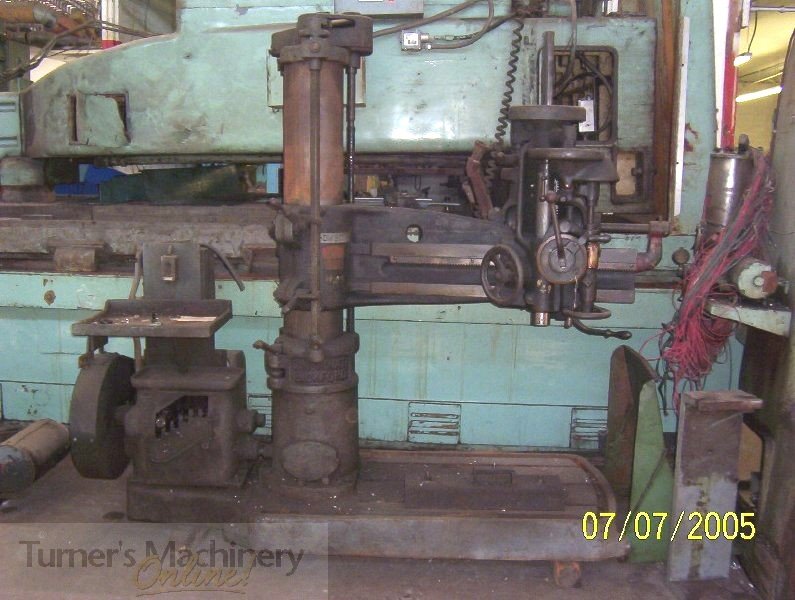 3' x 9 CINCINNATI BICKFORD 3A RADIAL ARM DRILL ANTIQUE