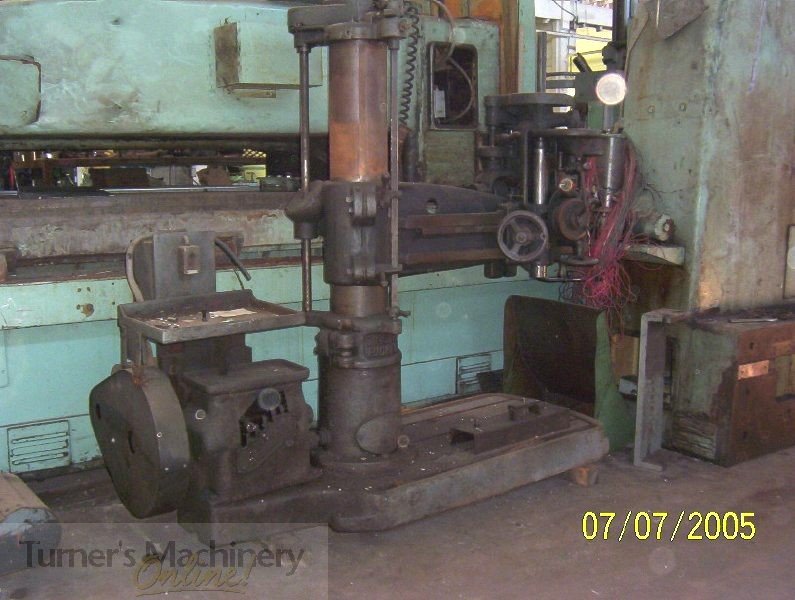 3' x 9 CINCINNATI BICKFORD 3A RADIAL ARM DRILL ANTIQUE