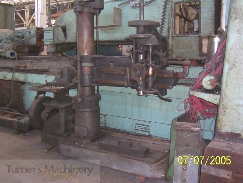 3' x 9 CINCINNATI BICKFORD 3A RADIAL ARM DRILL ANTIQUE
