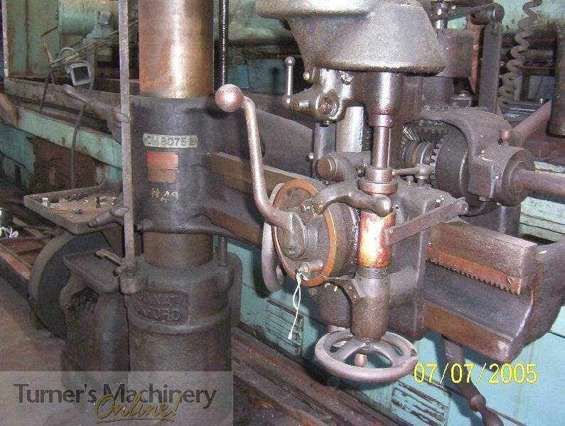 3' x 9 CINCINNATI BICKFORD 3A RADIAL ARM DRILL ANTIQUE