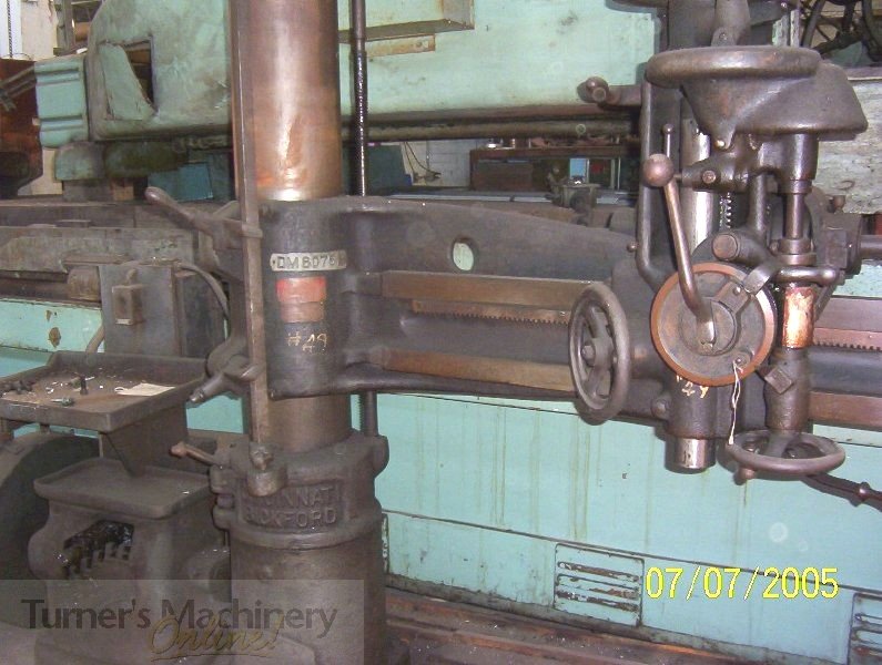 3' x 9 CINCINNATI BICKFORD 3A RADIAL ARM DRILL ANTIQUE