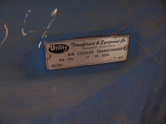50 KVA, UTILITY, 440V, 2/3 PHASE, AIR COOLED TRANSFPRMER