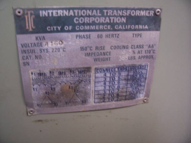 30 KVA, INTERNATIONAL, 460/480, 3 PHASE