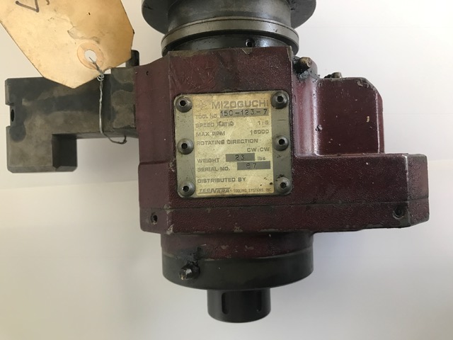 MIZOGUCHI 150-123-7,MAX RPM:16000,CAT 50 SPINDLE SPEEDERS