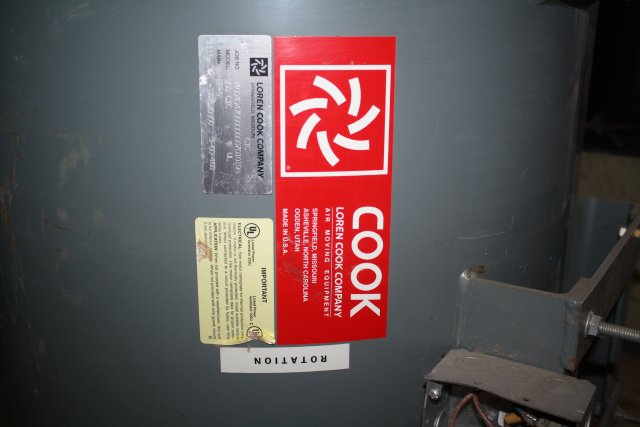LOREN COOK 150 CIC IN DUCT 1.5HP 20 AXIAL INDUCT FAN
