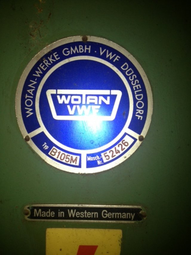 4 , WOTAN B105M TABLE TYPE HORIZONTAL BORING MILL