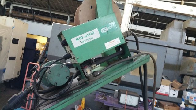 400 Amp, LINDE V1-400 MIG WELDER, MIG-35HD WIRE FEEDER & 200 CAP BOOM