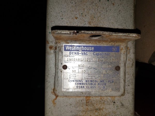 DYNA PAC CAPACITORS 50 KVA 30KW 480V 1-PH
