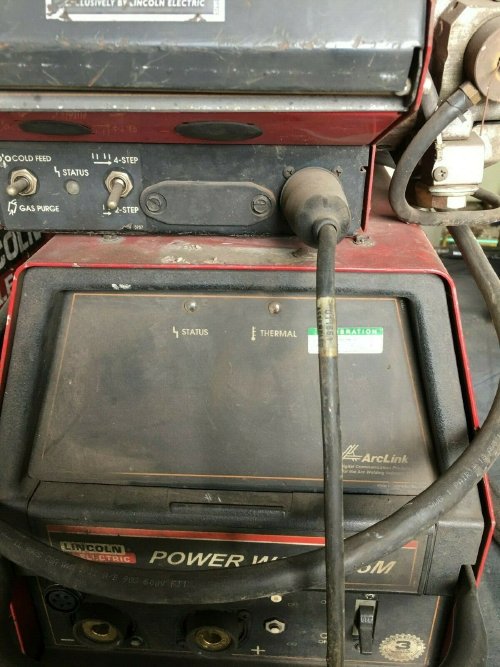 LINCOLN ELECTRIC POWER WAVE 355M WELDER W/POWER FEED 10M WIRE FEEDER