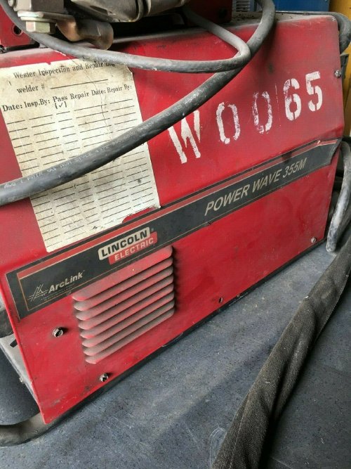 LINCOLN ELECTRIC POWER WAVE 355M WELDER W/POWER FEED 10M WIRE FEEDER
