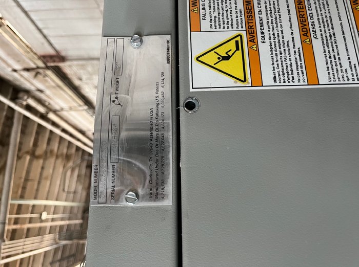 TRANE 30 TON CUAJC30 R-410A AIR-COOLED CONDENSER