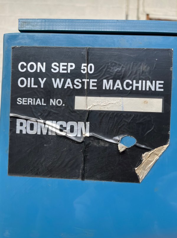 KOCH MEMBRANE SYSTEM OIL FILTRATION ROMICON CON SEP 50 OILY WASTE MACHINE