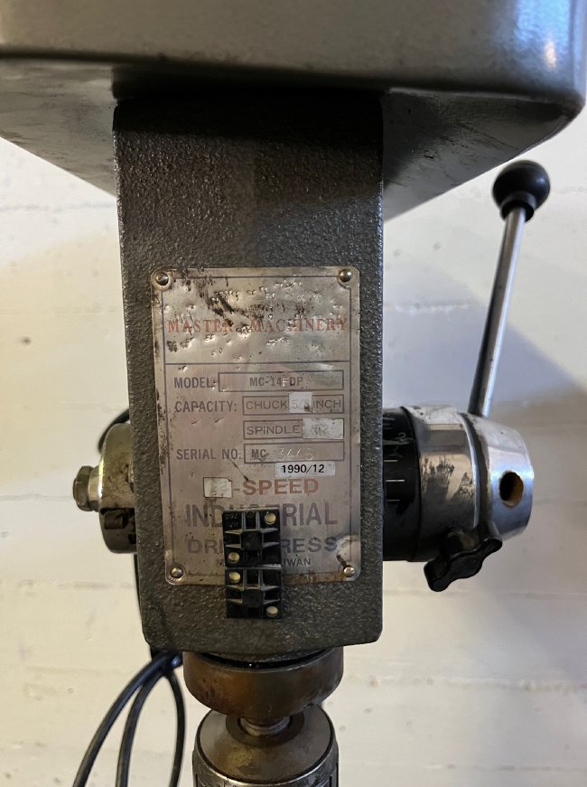 MASTER MACHINERY MC-14FDP 5/8 CHUCK 12-SPEED INDUSTRIAL DRILL PRESS